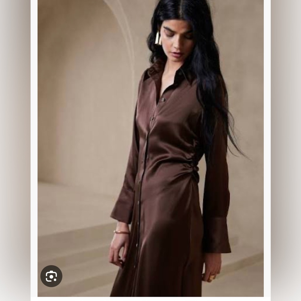 Banana Republic Brown Silk Dress